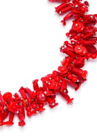 Dries Van Noten Coral Bead-embroidered Necklace - Red - One Size