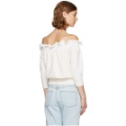 3.1 Phillip Lim White Ruffled Off-the-Shoulder Top