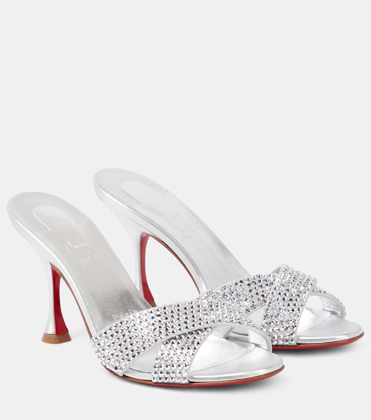 関税込■Christian Louboutin■Mariza Is Back レザーミュール Christian Louboutin Mariza Is Back embellished leather mules