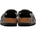 Birkenstock Gray Regular Boston Soft Footbed Oiled Leather Loafers