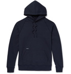 Adsum - Logo-Embroidered Loopback Cotton-Jersey Hoodie - Blue