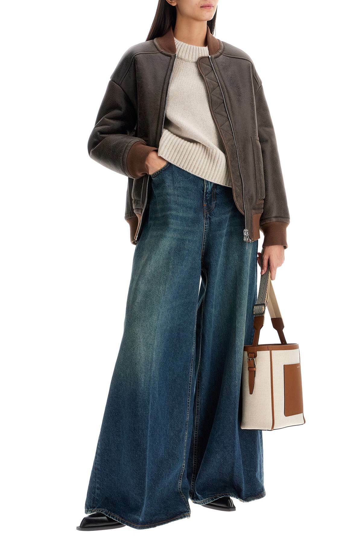 BLANCHA shearling bomber jacket Brown