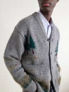 Junya Watanabe - Intarsia-Knit Wool-Blend Cardigan - Gray