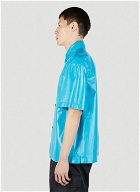Bottega Veneta - Leather Short Sleeve Shirt in Light Blue