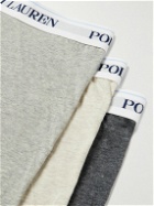 Polo Ralph Lauren - Three-Pack Stretch-Cotton Boxer Briefs - Gray