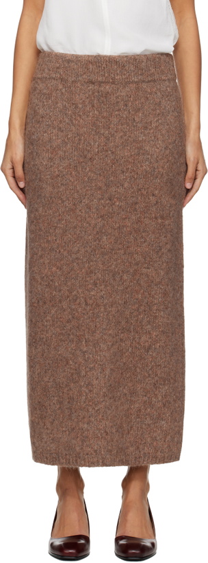 Photo: Lauren Manoogian Beige Loft Pencil Midi Skirt