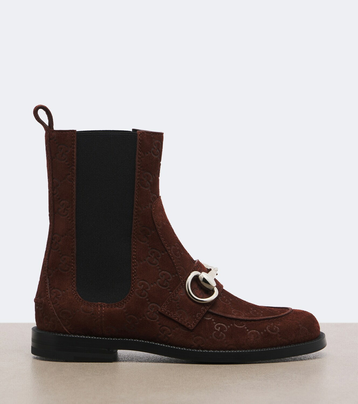 Gucci Boulevard Horsebit GG suede Chelsea boots