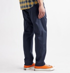 ASPESI - Slim-Fit Stretch-Cotton Twill Trousers - Blue