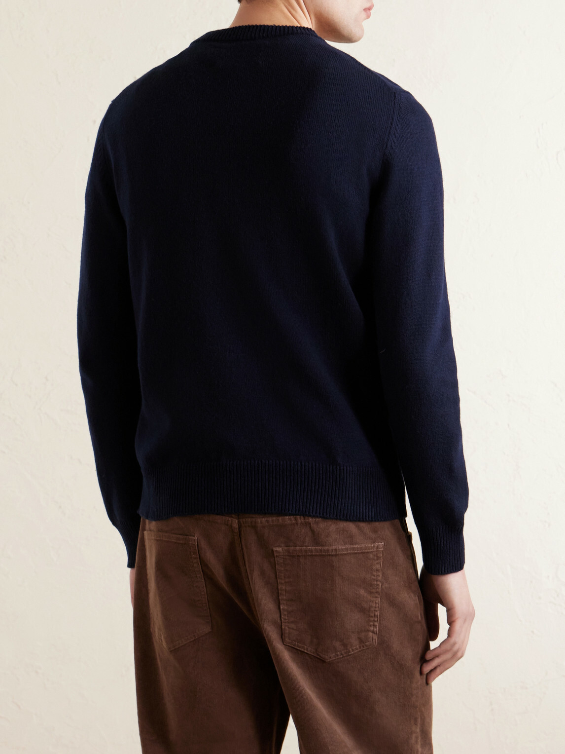 Purdey - Wool and Cotton-Blend Sweater - Blue