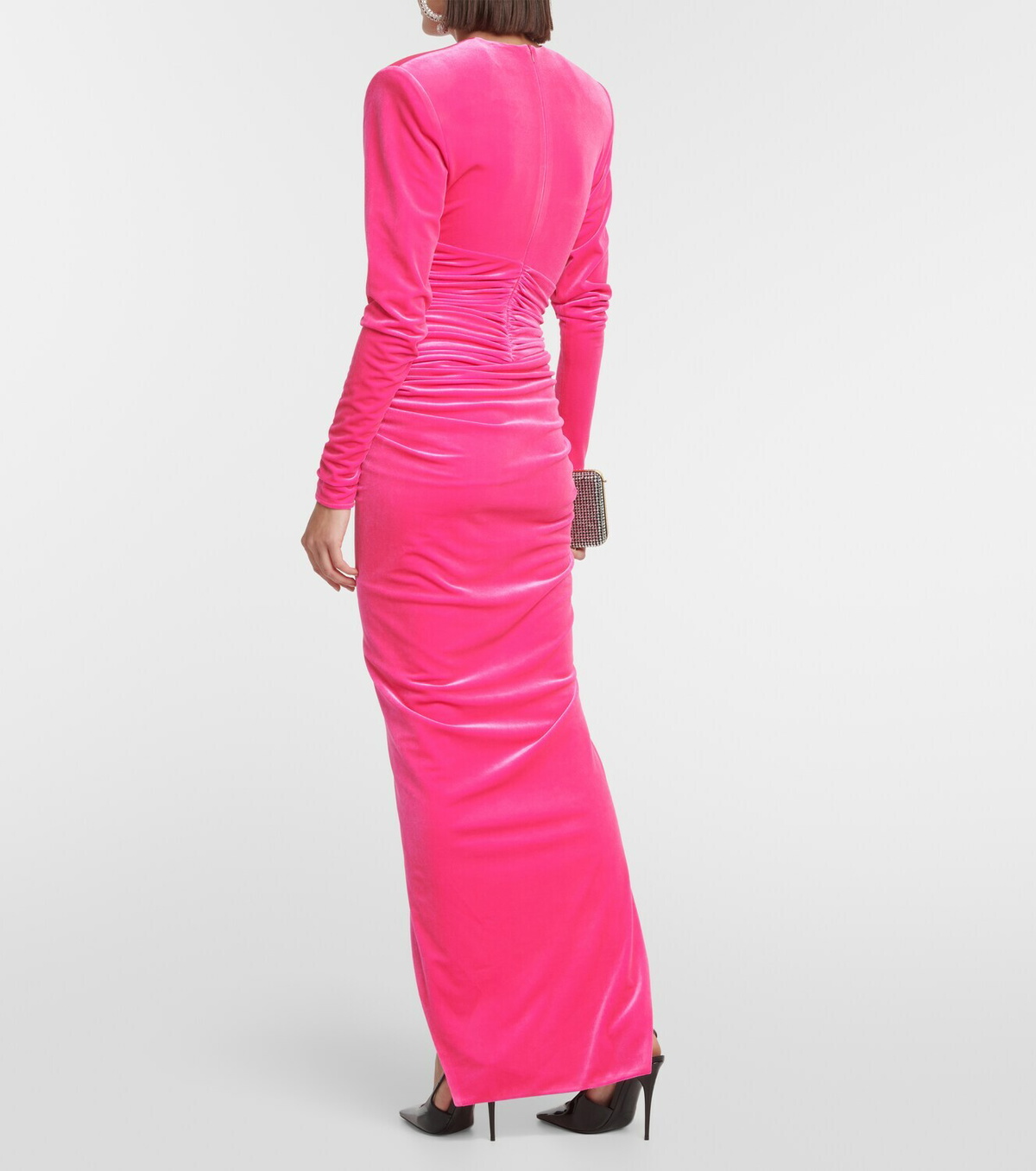 Alexandre Vauthier Velvet draped midi dress Alexandre Vauthier