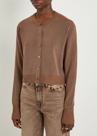 Our Legacy Micro Cotton-blend Cardigan Brown