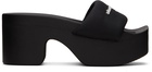 Alexander Wang Black AW Platform Slides