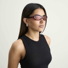 Le Specs x No Problemo Vortex Deux Sunglasses in Dark Cherry/Crimson Tint 