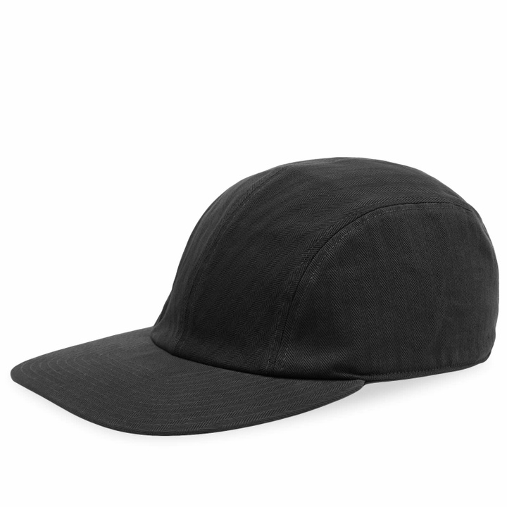 Photo: Uniform Bridge Men's Herringbone Twill Ball Cap in Black 