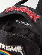 BALENCIAGA - Mini Appliquéd Nylon Backpack - Black