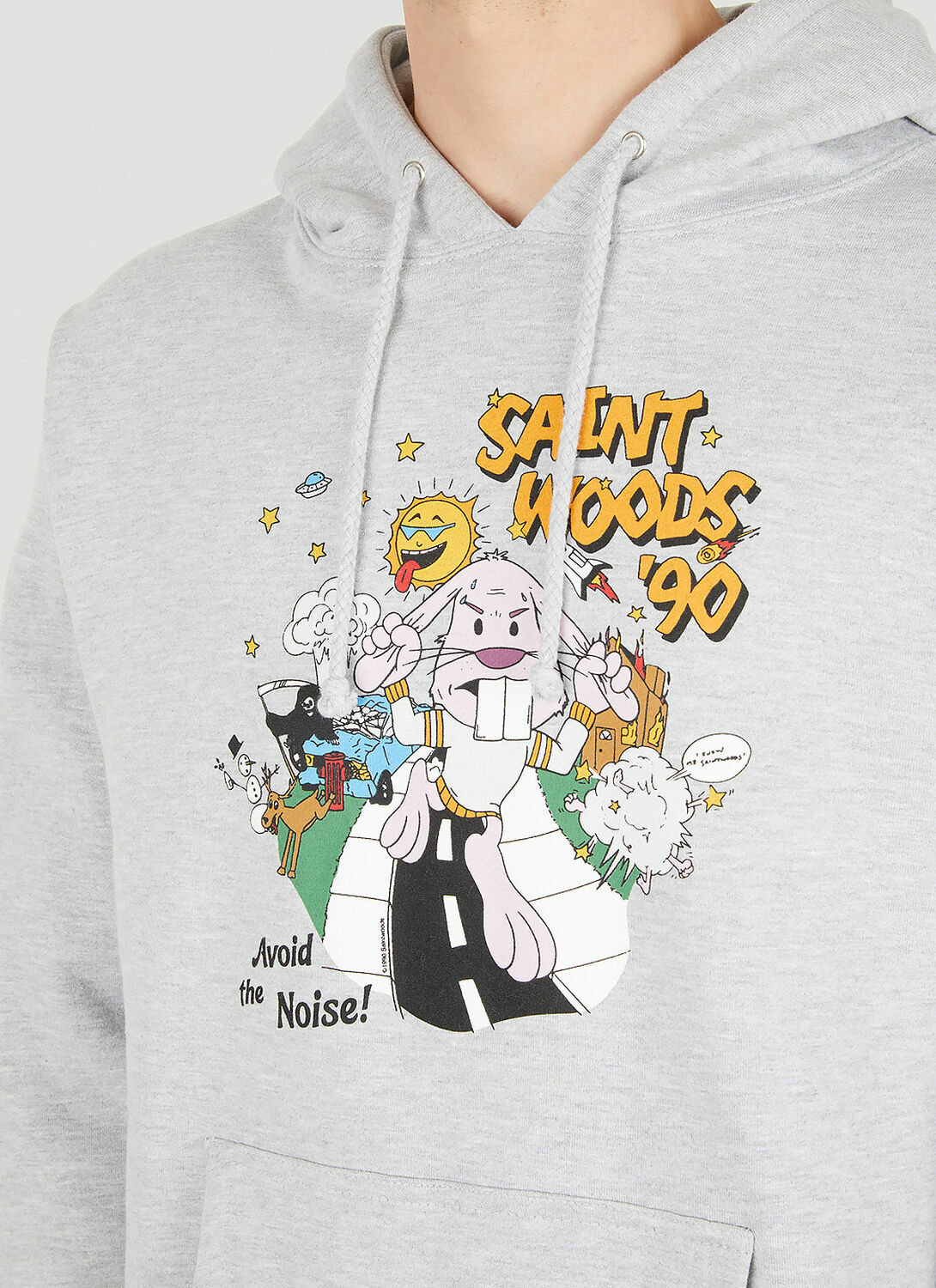 Saintwoods Graphic Print Hooded Sweatshirt