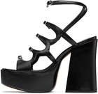Marc Jacobs Black 'The Kiki Platform' Heeled Sandals