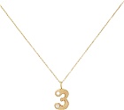 BRENT NEALE Gold Bubble Number 3 Necklace