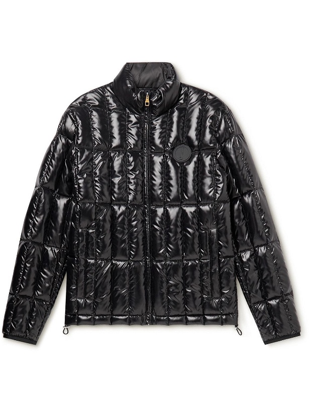 Photo: Dunhill - Logo-Appliquéd Quilted Glossed-Nylon Down Jacket - Black