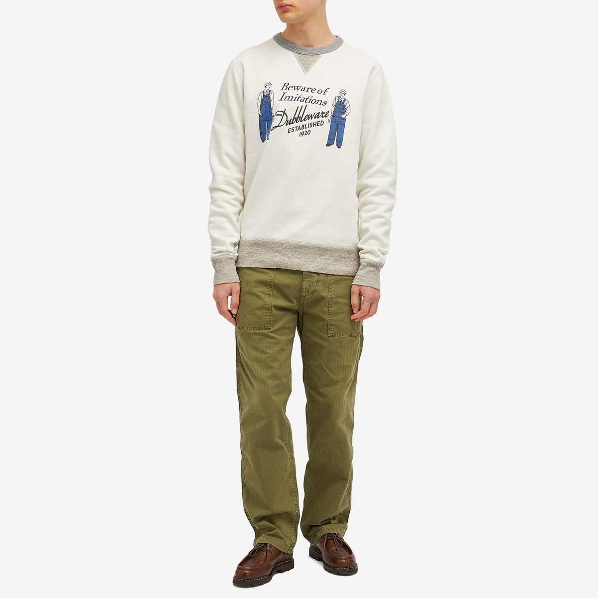 Dubbleware Men's Herringbone Fatigue Pants in Military