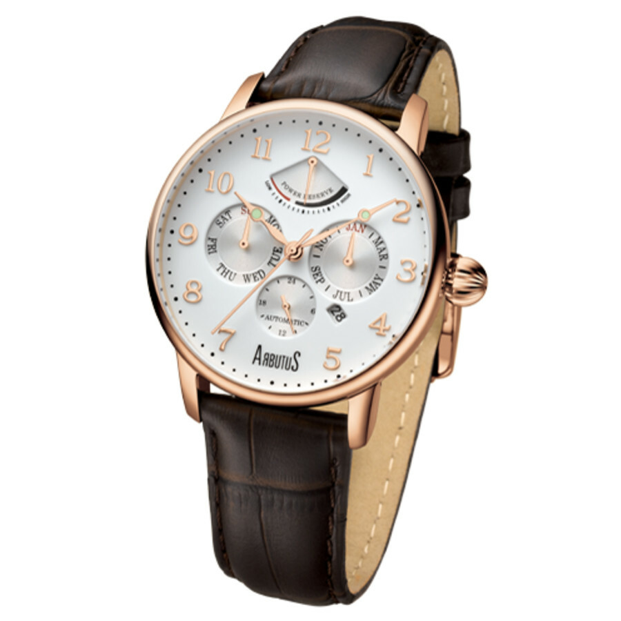 Arbutus Automatic White Dial Mens Watch AR914RWF