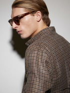 Zegna - Square-Frame Tortoiseshell Acetate Sunglasses - Brown