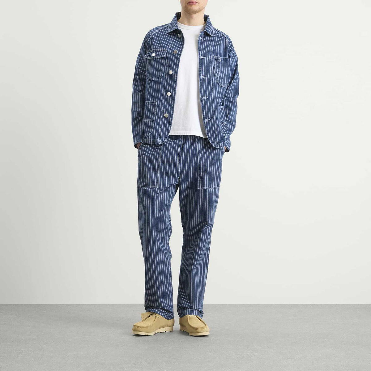 Service Works Men's Pinstripe Denim Chef Pants in Indigo
