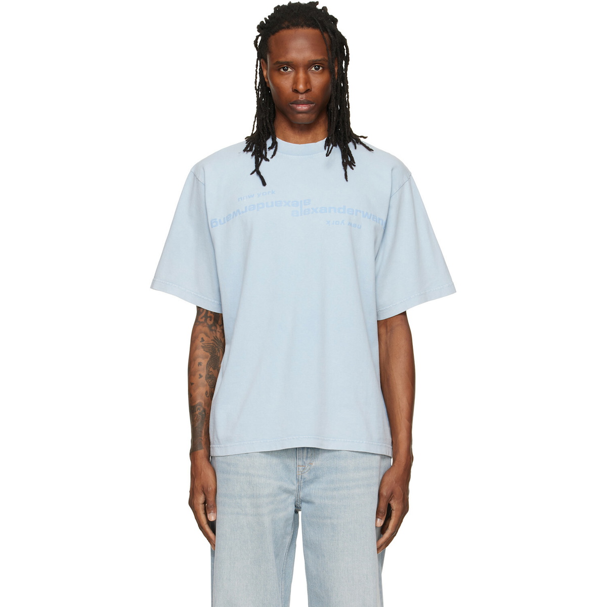 Alexander Wang Gray Embossed T-Shirt Alexander Wang
