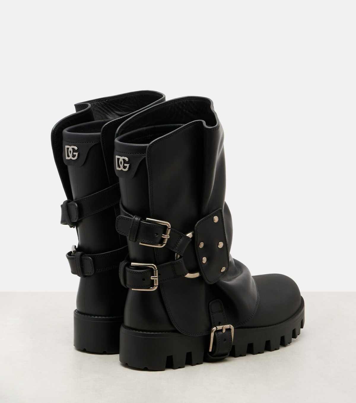 Dolce&Gabbana Leather biker boots