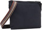 Paul Smith Navy Cotton-Blend Crossbody Bag