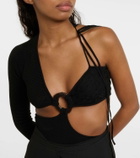 Roberta Einer Legato asymmetric cotton bodysuit
