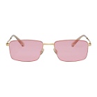Mykita Gold and Pink Kaito Sunglasses