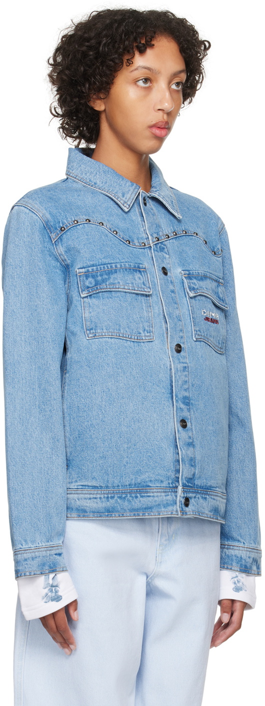 Dime Blue Rivets Denim Jacket Dime