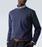 Miu Miu Striped cotton jersey jacquard T-shirt