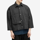 Merely Made Men's Quilted Boxy Overshirt in Black
