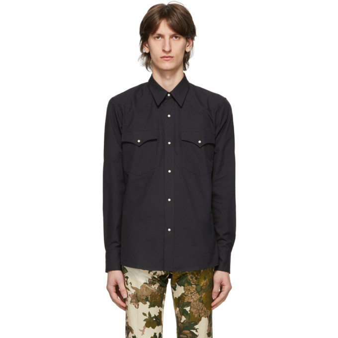 Photo: Dries Van Noten Black Curtain Shirt