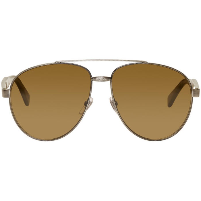 Photo: Gucci Silver Aviator Sunglasses