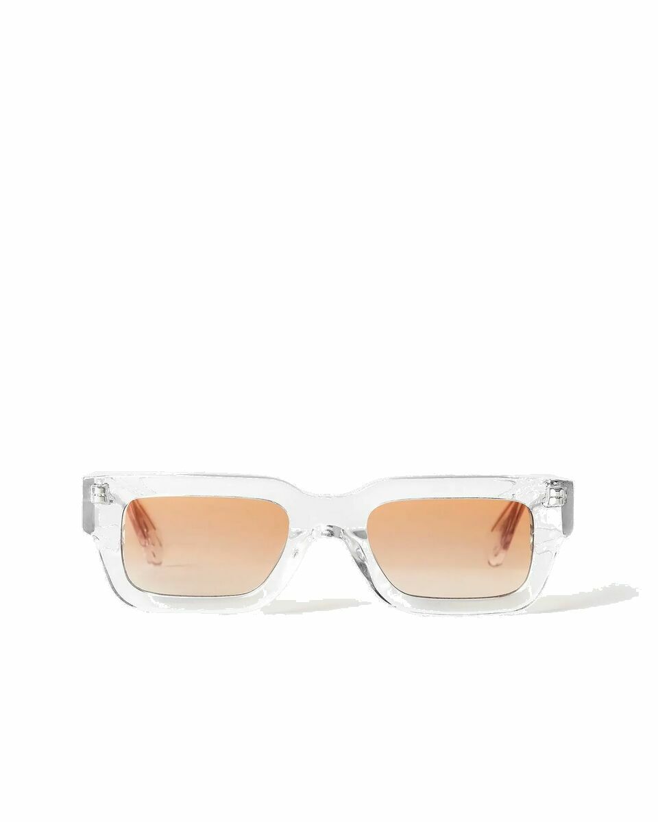 Photo: Chimi Eyewear Maison Kitsune X Chimi Square Clear Sunglasses White - Mens - Eyewear