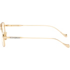 Cutler and Gross Gold The Great Frog Edition Bowie Rectangle Glasses