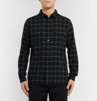 FRAME - Windowpane-Checked Cotton-Flannel Shirt - Men - Black