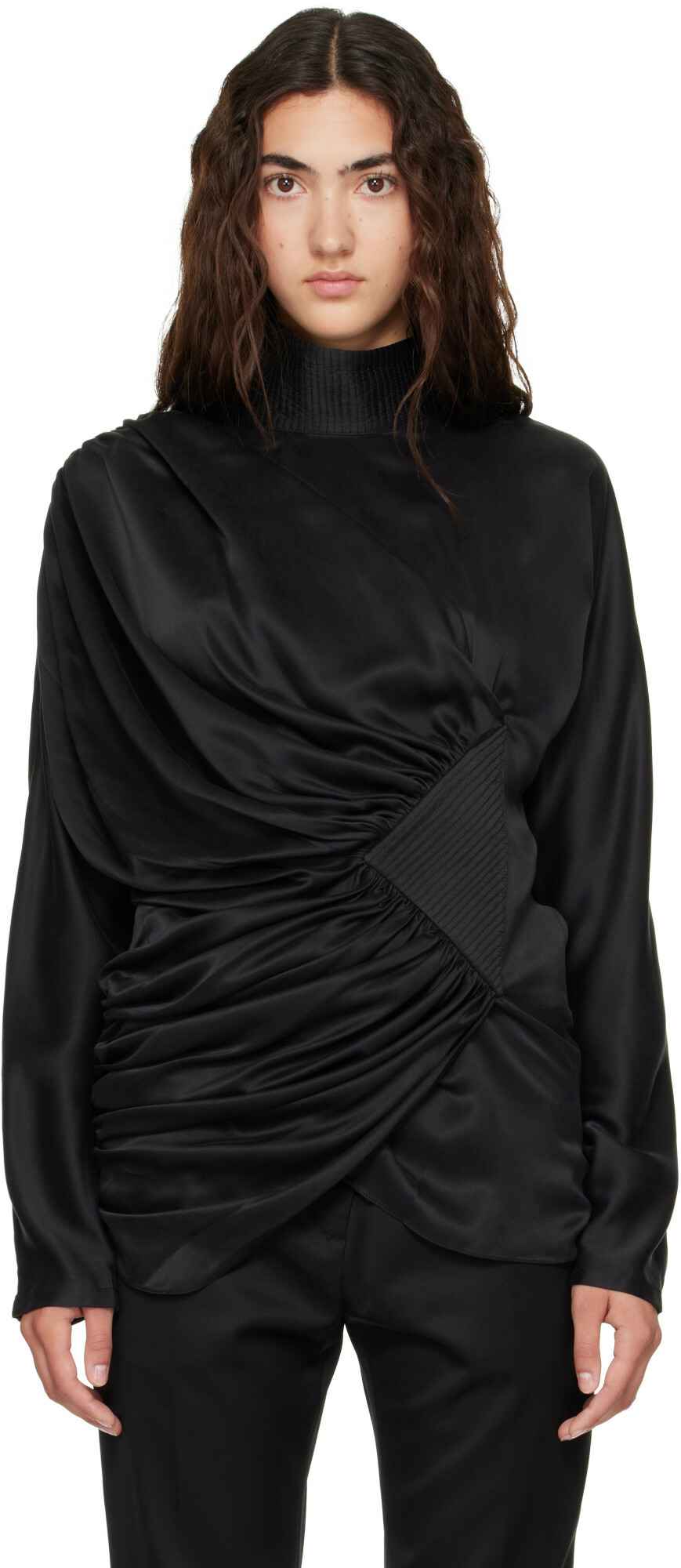 Kiko Kostadinov Black Jacana Blouse
