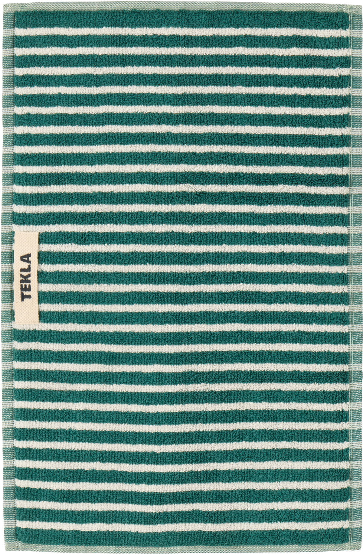 Tekla Green Striped Towel Set, 3 pcs