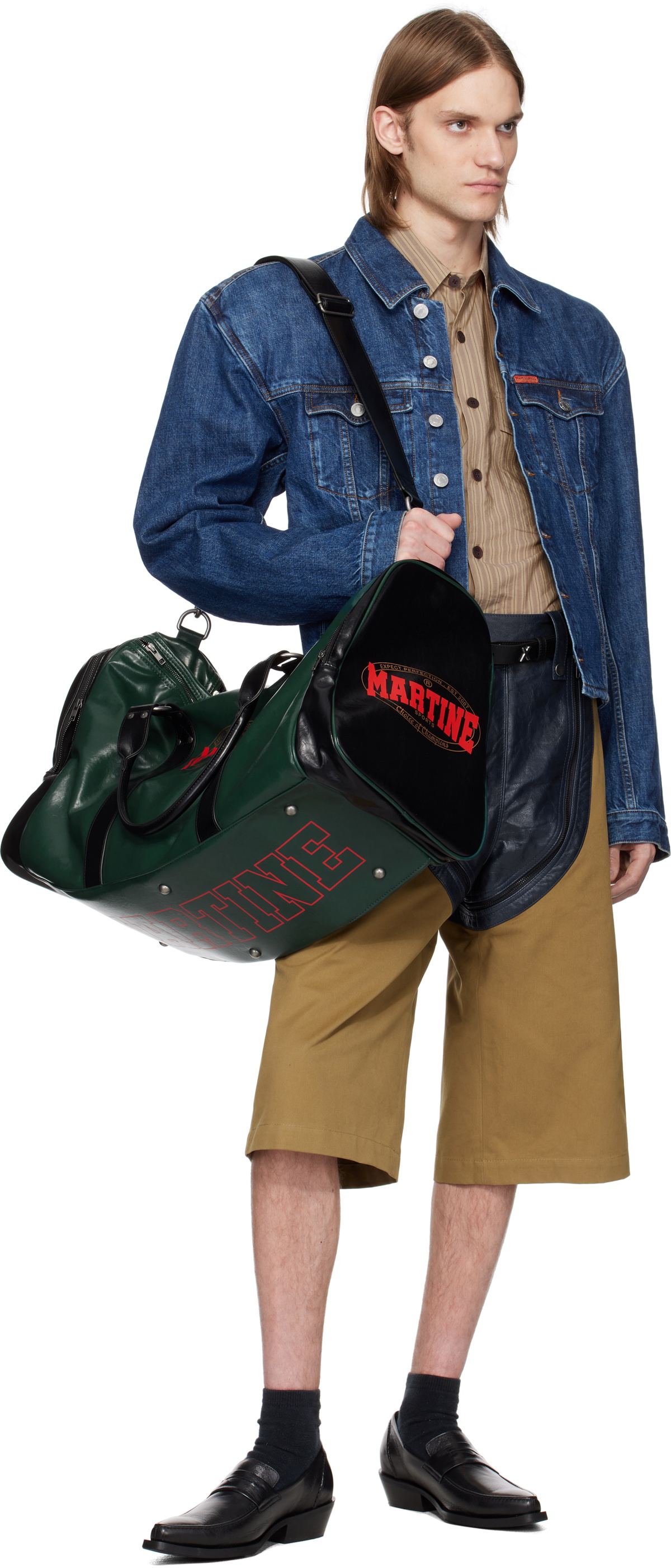 Martine Rose Green & Black Extreme Sports Duffle Bag