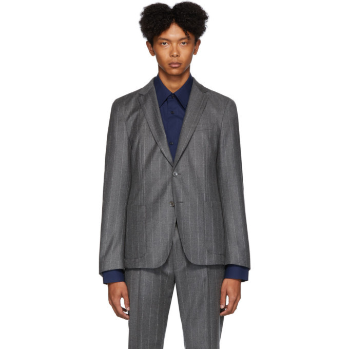 Photo: Boss Grey Pinstripe Nold Blazer