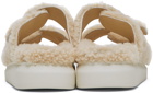 Alexander McQueen Off-White Shearling Sandals