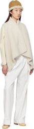 LE17SEPTEMBRE Beige Shawl Collar Faux-Shearling Vest