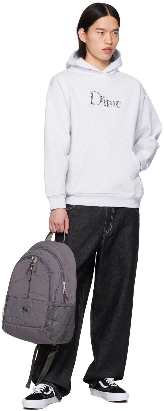 Dime Gray Classic Skull Hoodie Dime