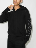 OFF-WHITE - Diagonal Outline Zipped Hoodie
