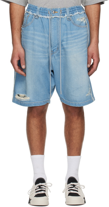 Photo: mastermind JAPAN Blue Inside-Out Denim Shorts