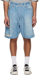 mastermind JAPAN Blue Inside-Out Denim Shorts
